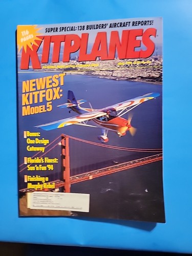 Kitplanes magazine august 1994 - magazine,